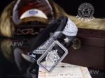 Perfect Clone Versace Engraved Leather Belt With SS Diamond Buckle 